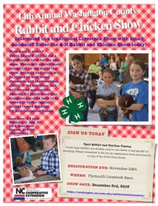 Cover photo for Rabbit and Chicken Show - Register TODAY!