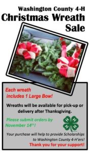 Cover photo for 4-H Christmas Wreath Fundraiser Begins