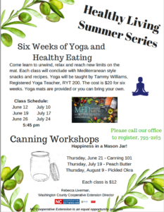 Cover photo for Washington County Healthy Living Summer Series