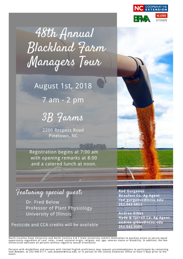 48th Annual Blackland Farm Managers Tour flyer image