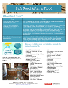 Cover photo for Disaster Preparedness-Safe Food After a Flood