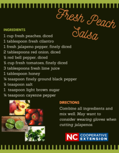 Recipe for Peach Salsa, pictures of fresh fruit