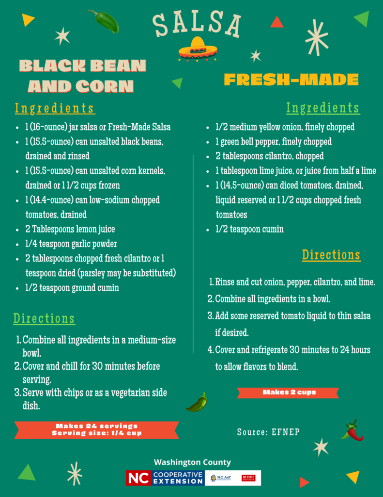 Salsa Recipe with Festive Icons and Jalapenos