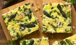 Spinach and mushroom frittata slices